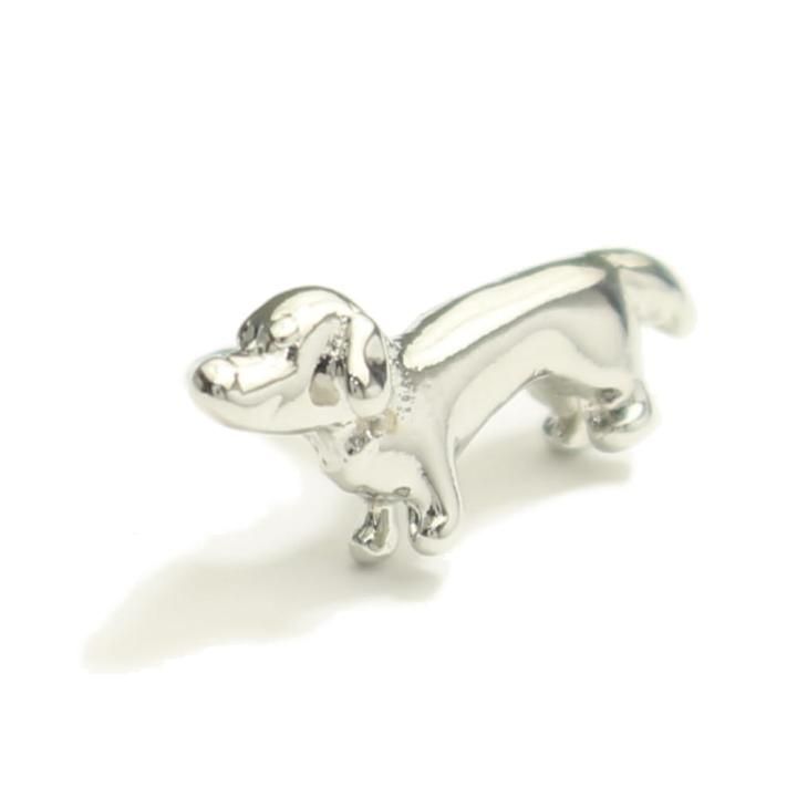 ラペルピン 日本製 ダックス KIETH ブランド シルバー 犬 ピンブローチ タイタック