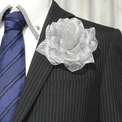 全2色 金 銀 薔薇 バラ メンズコサージュ 表彰式や主役の日に コサージュ メンズ