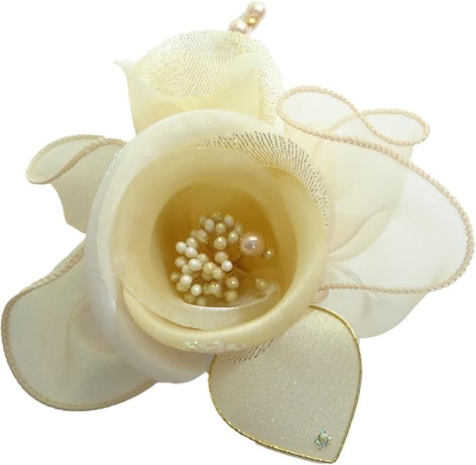 全3色 メンズコサージュ パールも揺れるロールフラワー 表彰式や主役の日に コサージュ メンズ