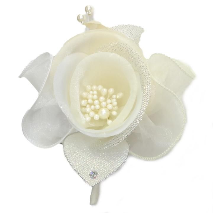 全3色 メンズコサージュ パールも揺れるロールフラワー 表彰式や主役の日に コサージュ メンズ