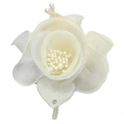 全3色 メンズコサージュ パールも揺れるロールフラワー 表彰式や主役の日に コサージュ メンズ