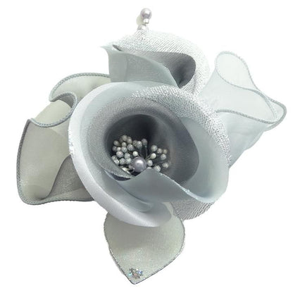 全3色 メンズコサージュ パールも揺れるロールフラワー 表彰式や主役の日に コサージュ メンズ