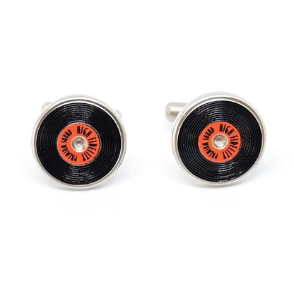 SWANK レコード盤 レコード 面白 おもしろ オモシロ ユニーク コミック カフス カフスボタン