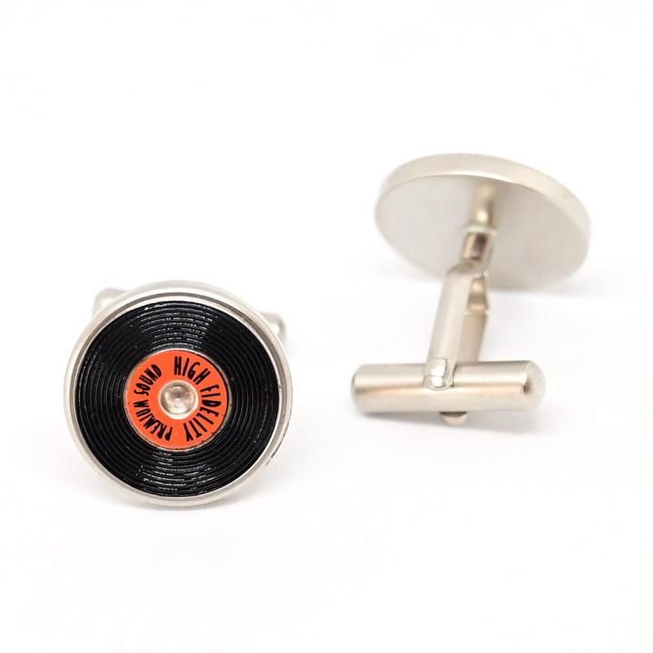 SWANK レコード針 レコード 面白 おもしろ オモシロ ユニーク コミック カフスセット タイピンセット カフス タイピン セット