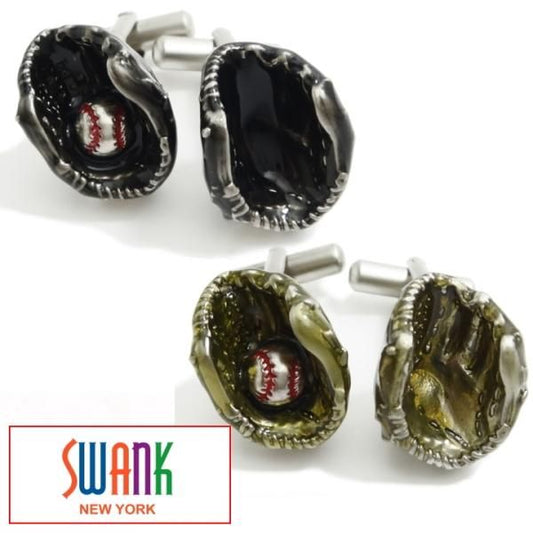 SWANK 全2色 野球 グローブ ナイスキャッチ カフス カフスボタン
