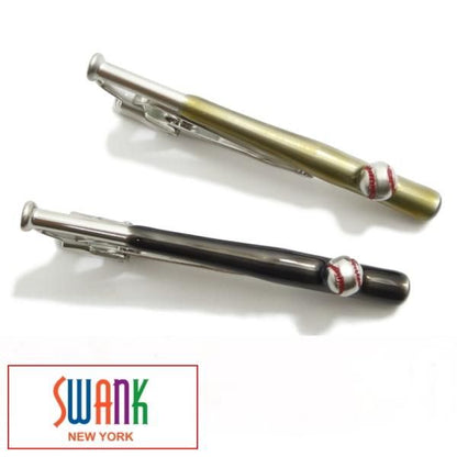 SWANK 全2色 野球 バット ボール 狙えホームラン タイピン ネクタイピン タイバー