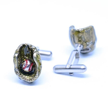 SWANK 全2色 野球 グローブ ナイスキャッチ カフスセット タイピンセット カフス タイピン セット