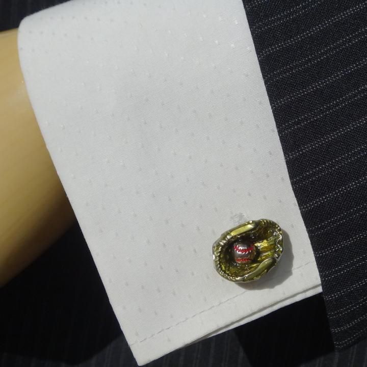 SWANK 全2色 野球 グローブ ナイスキャッチ カフスセット タイピンセット カフス タイピン セット