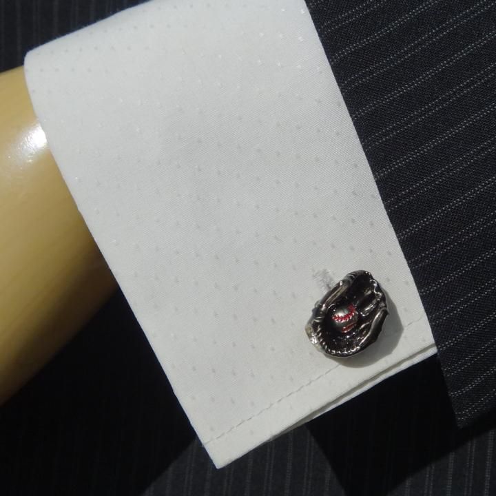 SWANK 全2色 野球 グローブ ナイスキャッチ カフスセット タイピンセット カフス タイピン セット
