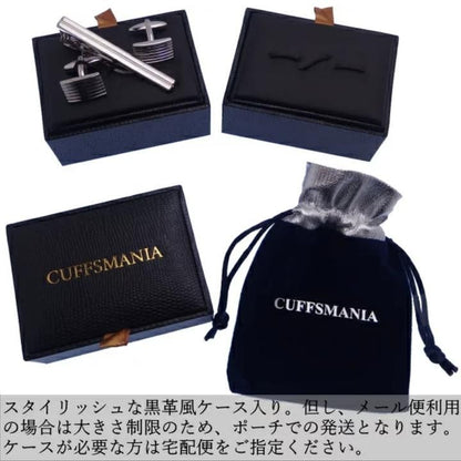 ゴールド ブラック チェック スクエアカフス  カフスボタン カフス シンプル ビジネス