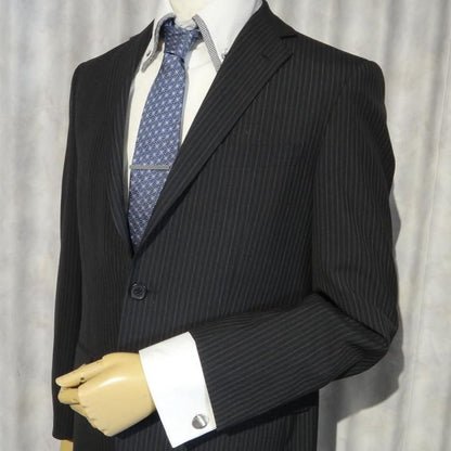 【富士桜工房】麻の葉 藍色 伝統紋柄 日本製シルクジャカードの和風ネクタイ