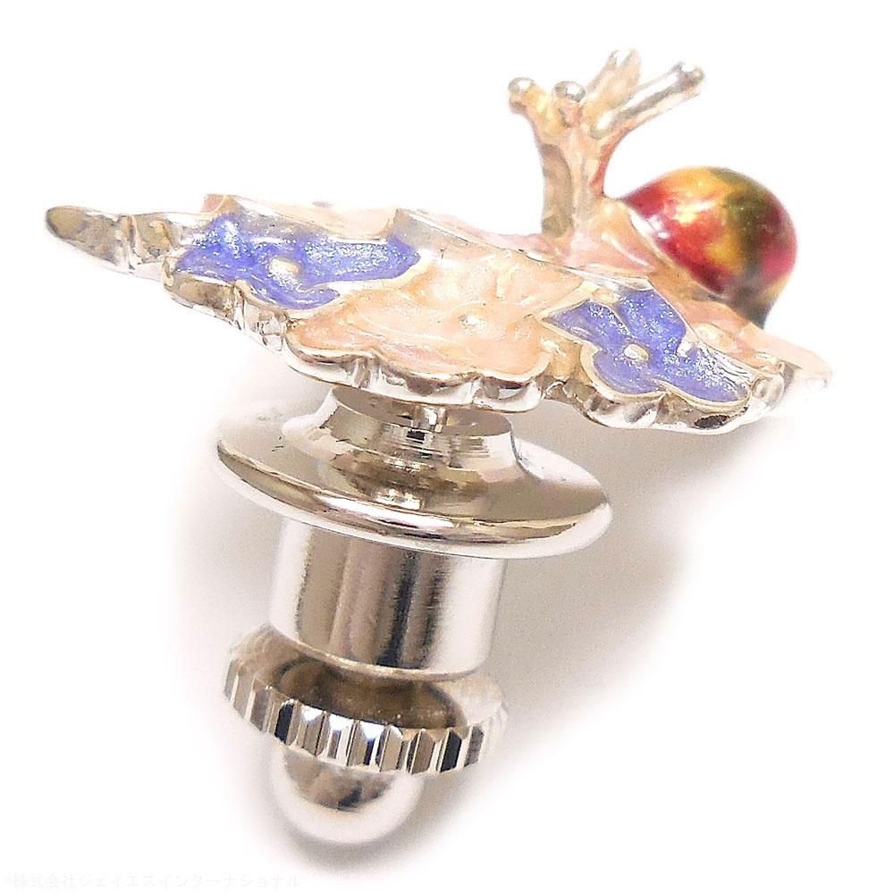 【SATURNO・サツルノ】全2色 ラペルピン 紫陽花とかたつむり タイタック(ピンブローチ)