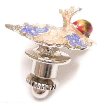 【SATURNO・サツルノ】全2色 ラペルピン 紫陽花とかたつむり タイタック(ピンブローチ)