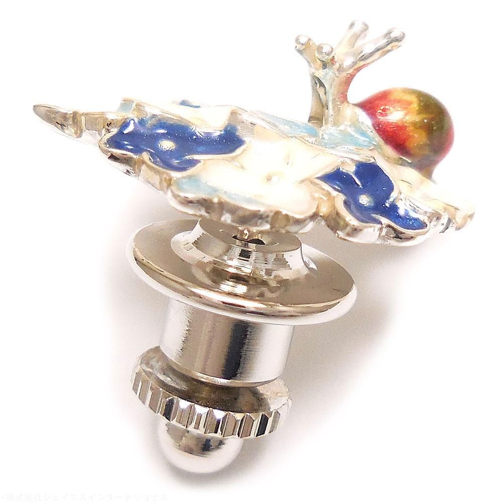 【SATURNO・サツルノ】全2色 ラペルピン 紫陽花とかたつむり タイタック(ピンブローチ)