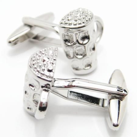 飲み過ぎ注意!!ビールジョッキのカフス(カフリンクス/カフスボタン)