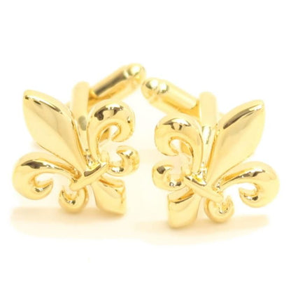 全3色 フルール・ド・リス 百合 ゆり ユリ 上品 高貴 カフス カフリンクス カフスボタン