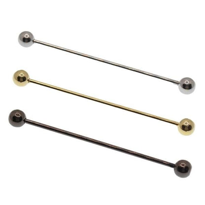 全3色 シルバー ゴールド メタリックブラック 6mm ピンホールシャツ用 カラーバー カラーピン