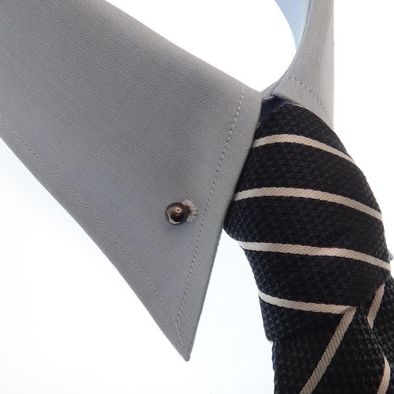 全3色 シルバー ゴールド メタリックブラック 6mm ピンホールシャツ用 カラーバー カラーピン