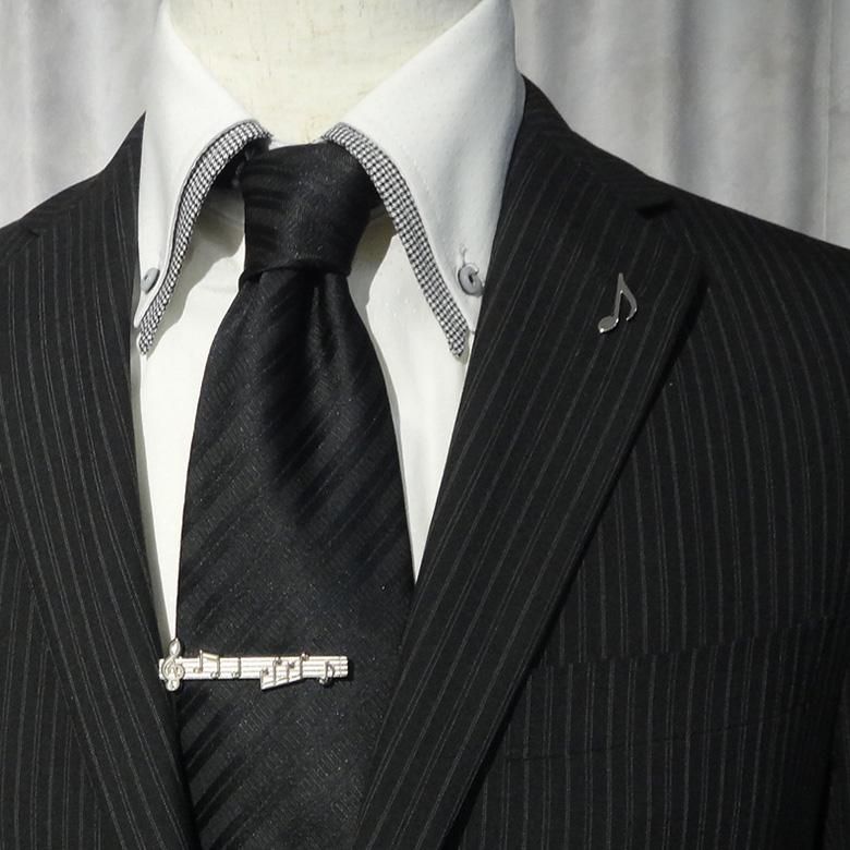 SWANK 音楽好きさんに 袖元ルンルン気分になれる 八分音符 ラペルピン ピンズ ピンブローチ psk3 P0238