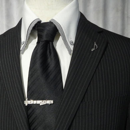 SWANK 音楽好きさんに 袖元ルンルン気分になれる 八分音符 ラペルピン ピンズ ピンブローチ psk3 P0238