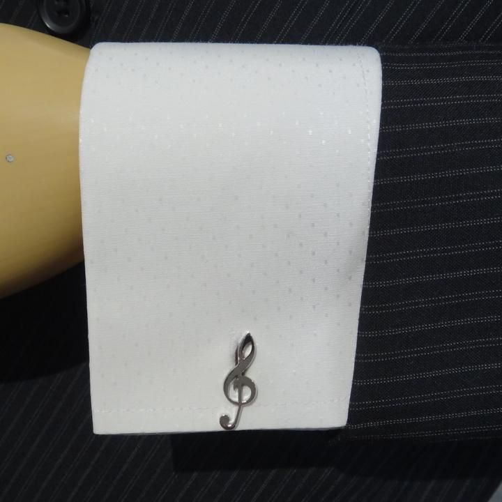 SWANK 音楽好きさんに 胸元ルンルン気分になれる 音符 タイピン ネクタイピン カフス カフスボタン セット