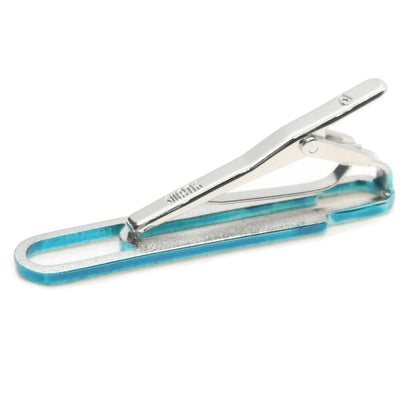 SWANK ブルー 袖元にクリップ ペーパークリップ 文房具 カフス カフスボタン タイピン ネクタイピン セット