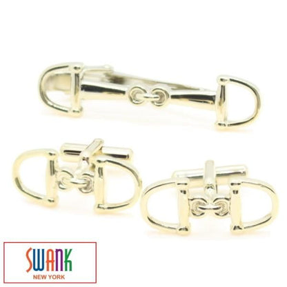 SWANK ゴールド ホースビット カフス カフスボタン タイピン ネクタイピン セット