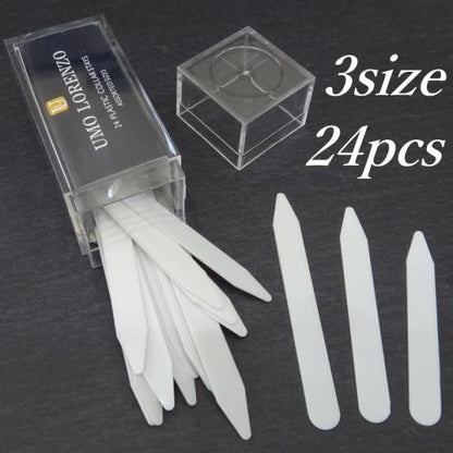 カラーキーパー セット 3サイズ 全24本入 ワイシャツの襟をピンとキープする カラーステイ  カラーボーン COLLAR KEEPER 大容量