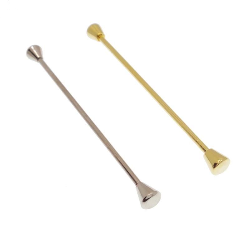 全2色 ゴールド シルバー 円錐形 カラーバー カラーピン 6 ピンホールピン シンプル ピンホールシャツ用