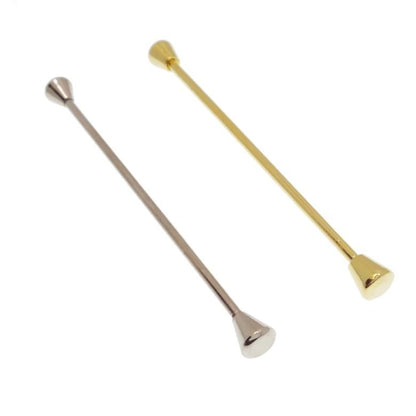 全2色 ゴールド シルバー 円錐形 カラーバー カラーピン 6 ピンホールピン シンプル ピンホールシャツ用