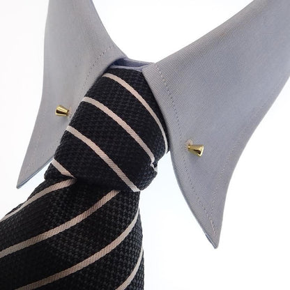 全2色 ゴールド シルバー 円錐形 カラーバー カラーピン 6 ピンホールピン シンプル ピンホールシャツ用