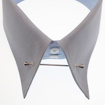 全2色 ゴールド シルバー 円錐形 カラーバー カラーピン 6 ピンホールピン シンプル ピンホールシャツ用