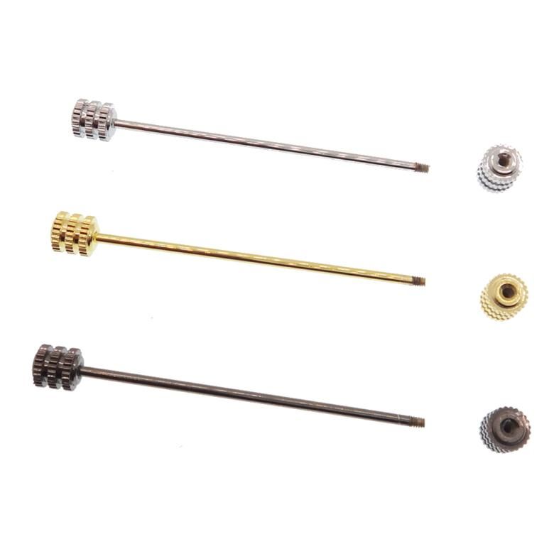 全3色 カラーバー カラーピン 5 コイル 凹凸デザイン シルバー ゴールド ブラック ピンホールシャツ用