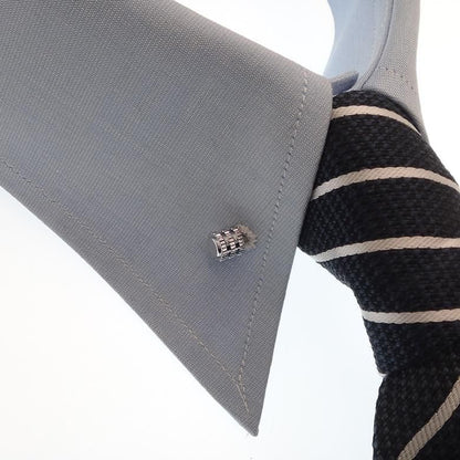 全3色 カラーバー カラーピン 5 コイル 凹凸デザイン シルバー ゴールド ブラック ピンホールシャツ用