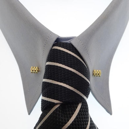 全3色 カラーバー カラーピン 5 コイル 凹凸デザイン シルバー ゴールド ブラック ピンホールシャツ用