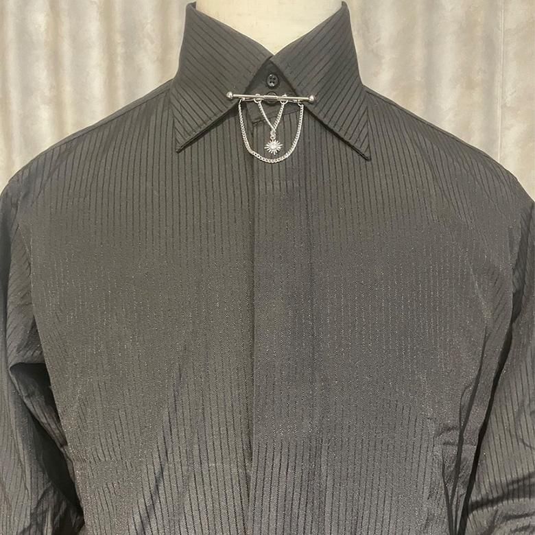 全2色 輝き 太陽 モチーフ ピンホールシャツ用 カラーバー カラーピン 穴無しOKタイプ