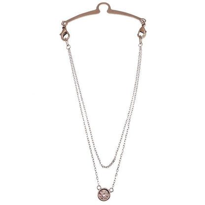 全2色 ブリリアントカット ストーン ネクタイチェーン ネクタイチャーム タイチェーン