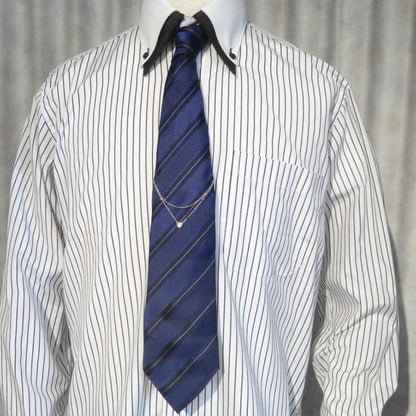 全2色 ブリリアントカット ストーン ネクタイチェーン ネクタイチャーム タイチェーン