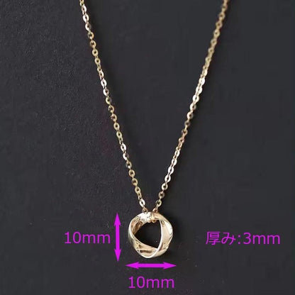 全2色 ツイスト ロープ サークル  モチーフ ネクタイチェーン ネクタイチャーム タイチェーン