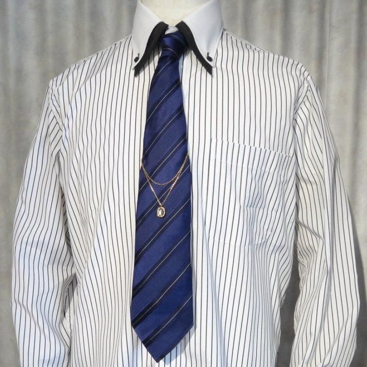 全2色 貝 シェル スクエア 四角 プレート ネクタイチェーン ネクタイチャーム タイチェーン