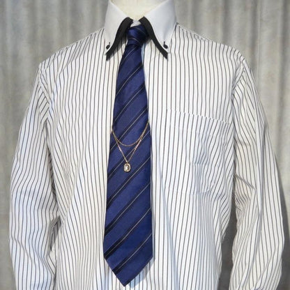 全2色 貝 シェル スクエア 四角 プレート ネクタイチェーン ネクタイチャーム タイチェーン