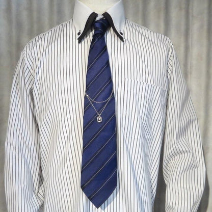 全2色 貝 シェル スクエア 四角 プレート ネクタイチェーン ネクタイチャーム タイチェーン