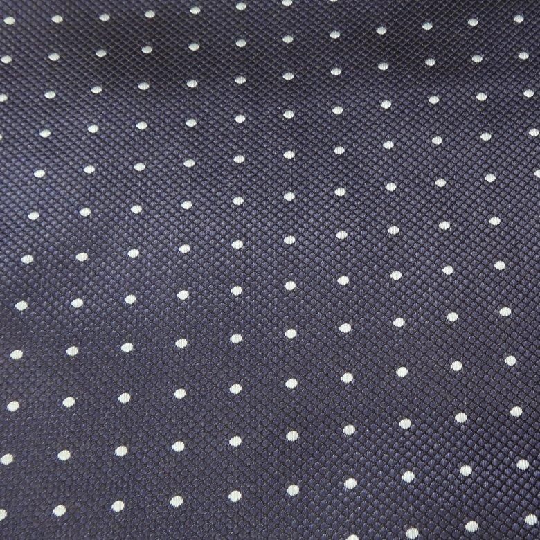 アスコットタイ メンズ用 ネイビー×水色 水玉 ドット