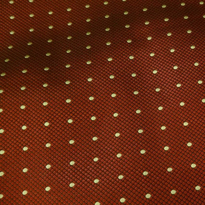 アスコットタイ メンズ用 エンジ×黄色 ワイン ワインレッド 水玉 ドット