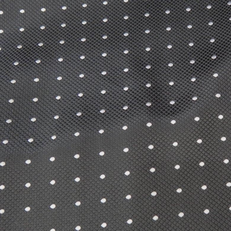 アスコットタイ メンズ用 黒色×白色 ブラック ホワイト モノトーン 水玉 ドット