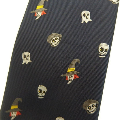 ハロウィン 魔女 おばけ 死神 ドクロ スカル ガイコツ 骸骨 髑髏 オバケ ユニーク ネクタイ