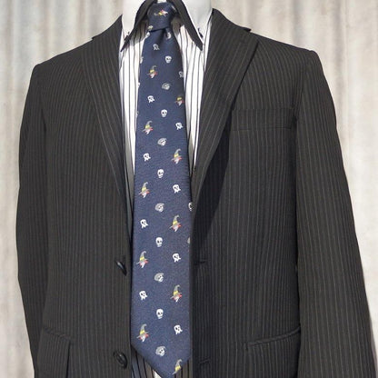 ハロウィン 魔女 おばけ 死神 ドクロ スカル ガイコツ 骸骨 髑髏 オバケ ユニーク ネクタイ