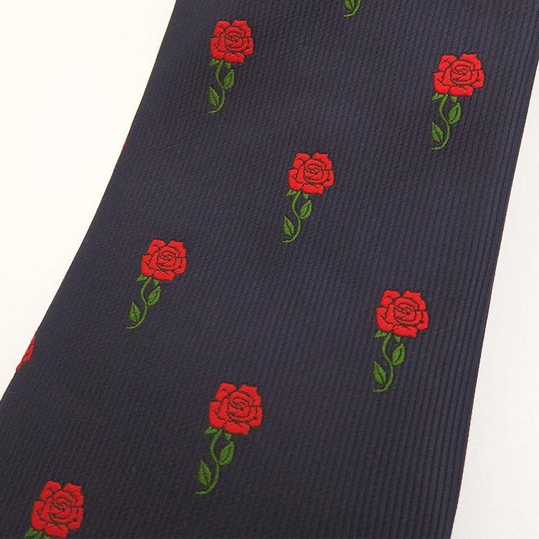 一輪のバラ 薔薇 ばら キュートな 面白 おもしろ 面白い ユニーク ネクタイ