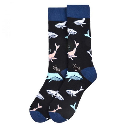 クジラ 黒 ブラック 鯨 くじら ユニーク 面白 おもしろ コミック 靴下 メンズ ソックス メンズソックス