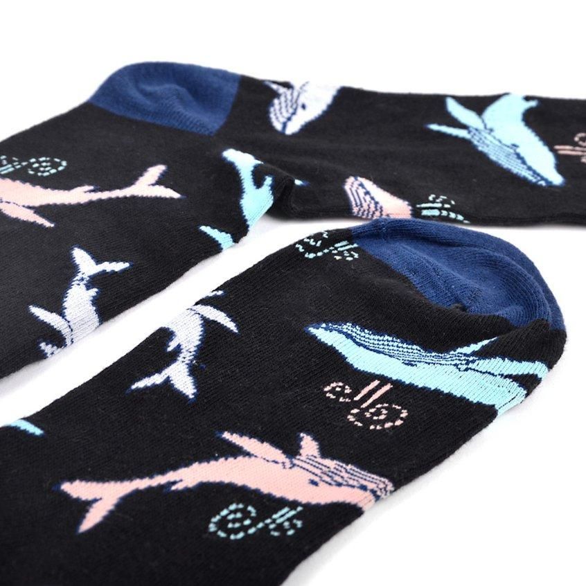 クジラ 黒 ブラック 鯨 くじら ユニーク 面白 おもしろ コミック 靴下 メンズ ソックス メンズソックス